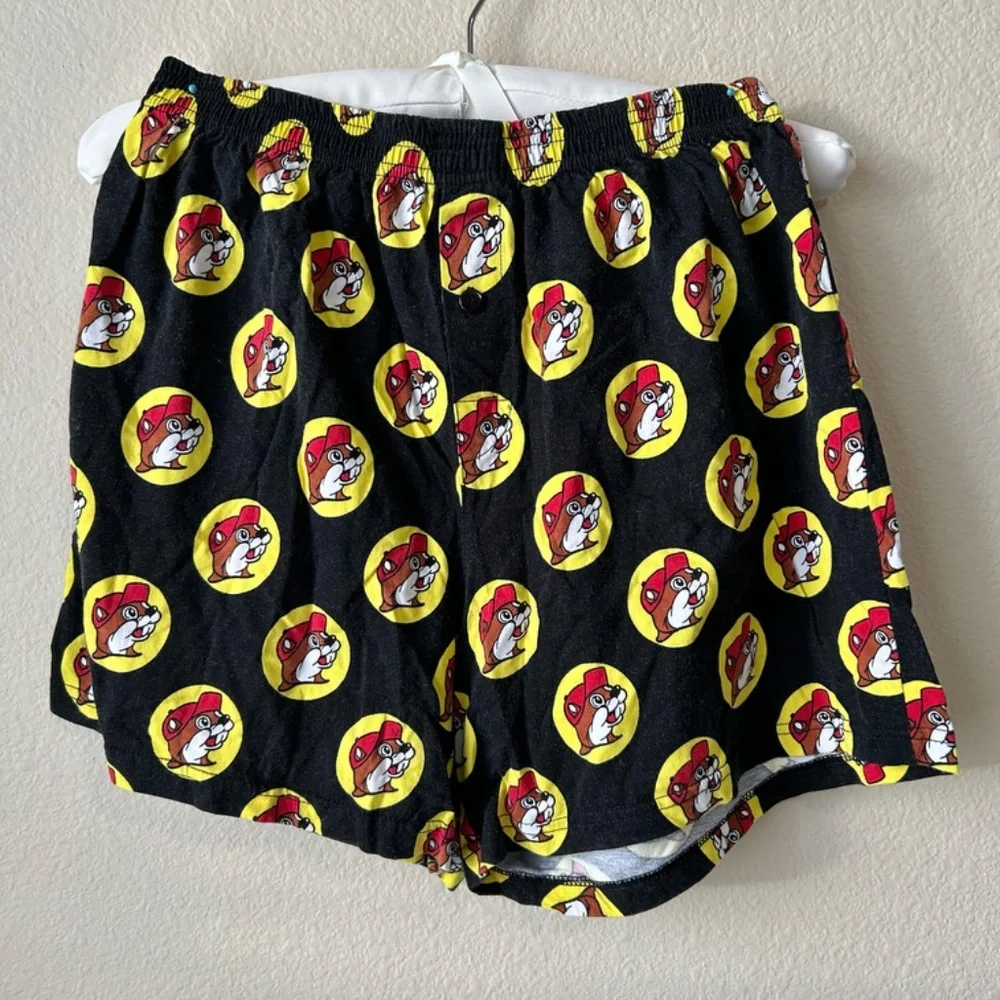 Shorts Boxer Style Bucee's Logo all over Black Red Yellow by Bucee's Child Large - Picture 12 of 12